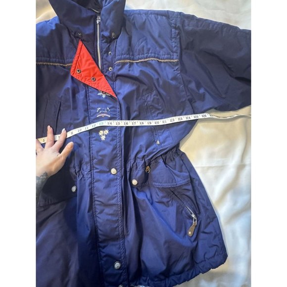 Vintage Obermeyer Ski Jacket Thermolite Sport Retro Blue Embroidered XL 16 - Picture 11 of 11